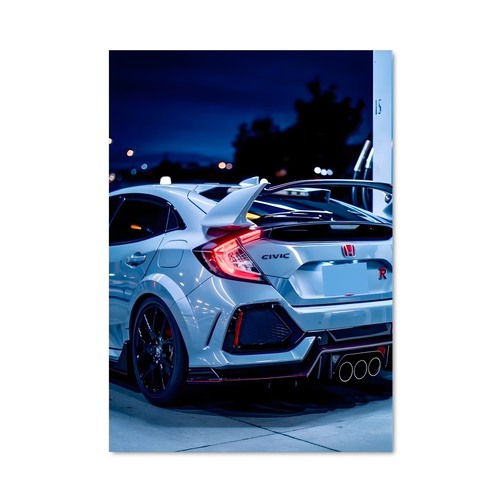 Poster Civic de type – affiche Honda